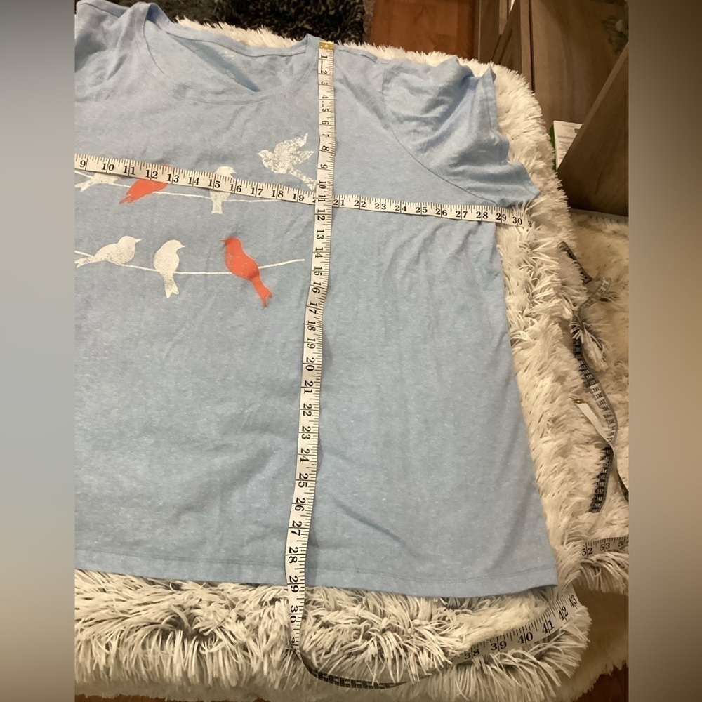 St John’s Bay short sleeve crew neck tee bird themed Woman’s size 4X - Picture 2 of 9